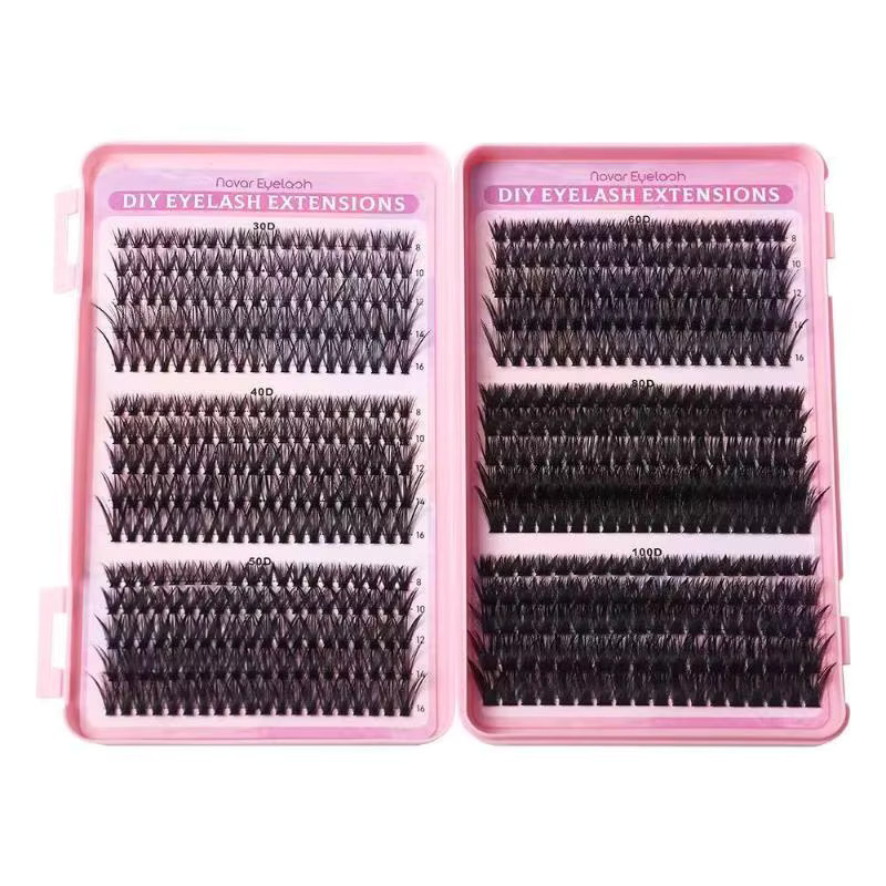 HNKMP Cluster-Wimpern-Set, D-Curl, Unisex - Bild 6
