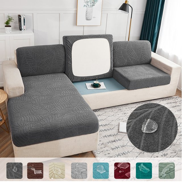 S-EMIGA Wasserdichte Sofa Sitzkissen Abdeckung, Waschbare und Dehnbare Schutzhülle für Kinder und Haustiere - Bild 1
