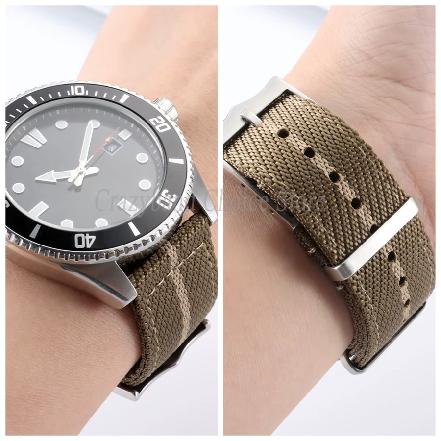 crazyband Uhrenarmband Nylon, gestreift, Textil, Herren, Damen - Bild 3