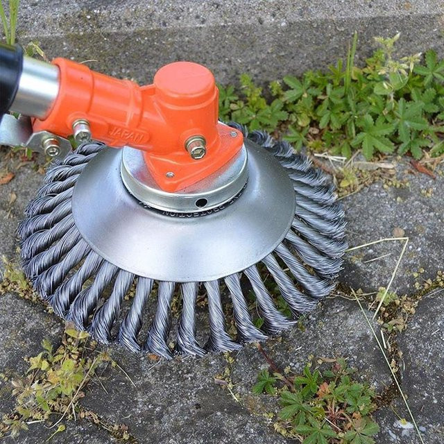 Stahldraht Unkrautjäter und Gras-Trimmer Kopf aus Stahl in Silber für die Gartenarbeit - Bild 1