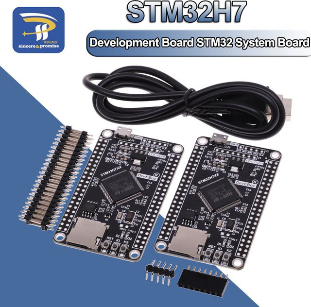 STMicroelectronics STM32H7 Entwicklungsplatine mit M7 Core, TFT-Schnittstelle und USB-C Anschluss, Schwarz - Bild 1