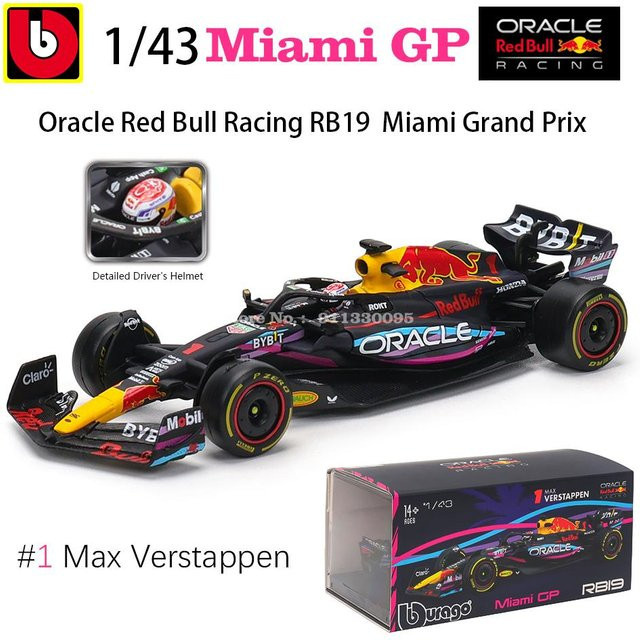 Bburago Red Bull Racing Rb19 Miami, Modellauto, 1:43, ab 4 Jahren - Bild 1