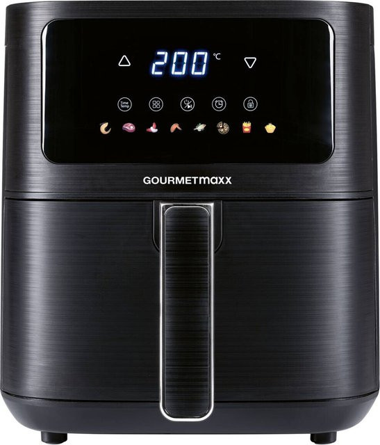 GOURMETmaxx Heißluftfritteuse mit Digitalanzeige in Schwarz, 4,5 l, B/H/T: 26 x 29,5 x 36 cm - Bild 1