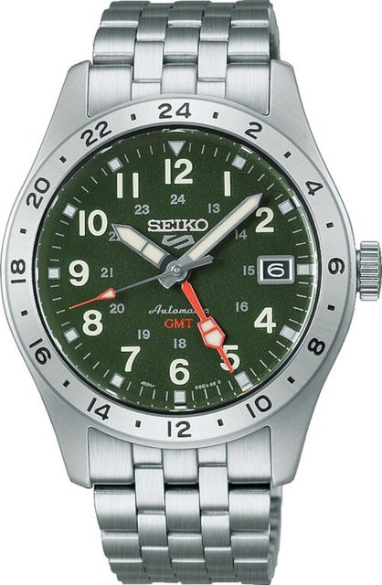 Seiko Armbanduhr, Automatik, Edelstahl, Grün, 39 mm, Herren - Bild 1