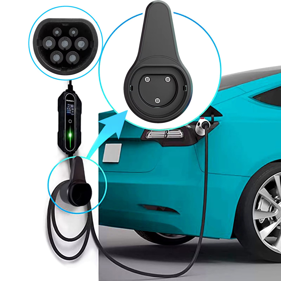 MAIMEIMI EV Ladegerät Halter für Elektrofahrzeuge, Kabelhalter und Wallbox Anschlussbuchse, Schwarz - Bild 2