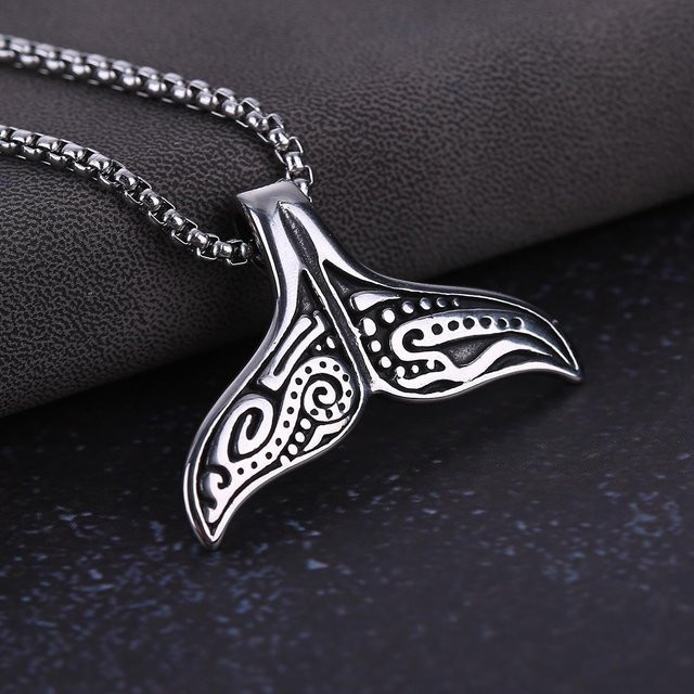 YIRAN Halskettenanhänger Fischschwanz, black, Unisex - Bild 1