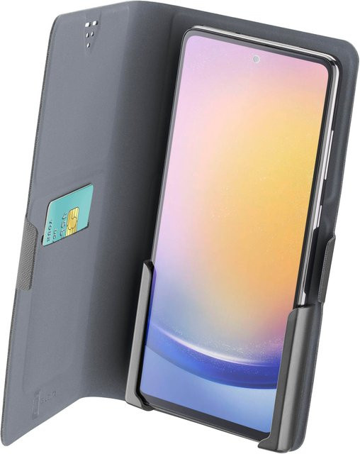 CellularLine Slide & Click Universal Book Case Handyhülle Größe M Schwarz - Bild 1