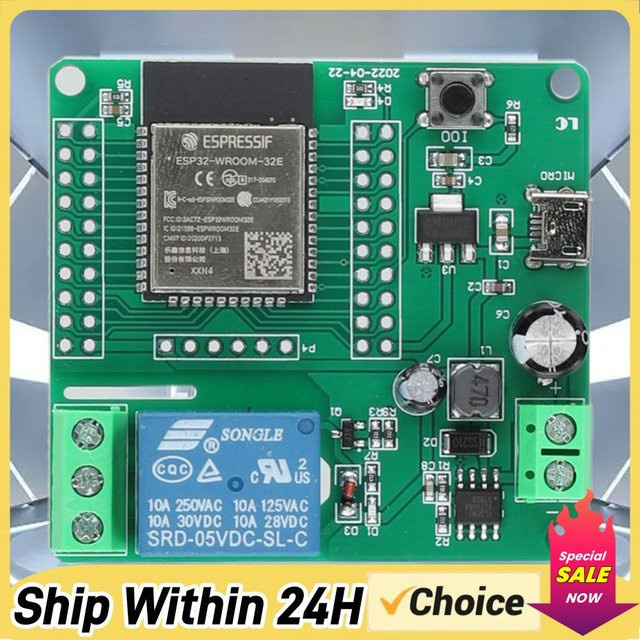VAKIND ESP32 Relaismodul mit 1/2/8 Kanälen, DC 5-30/60V, WiFi und Bluetooth in Blau - Bild 1
