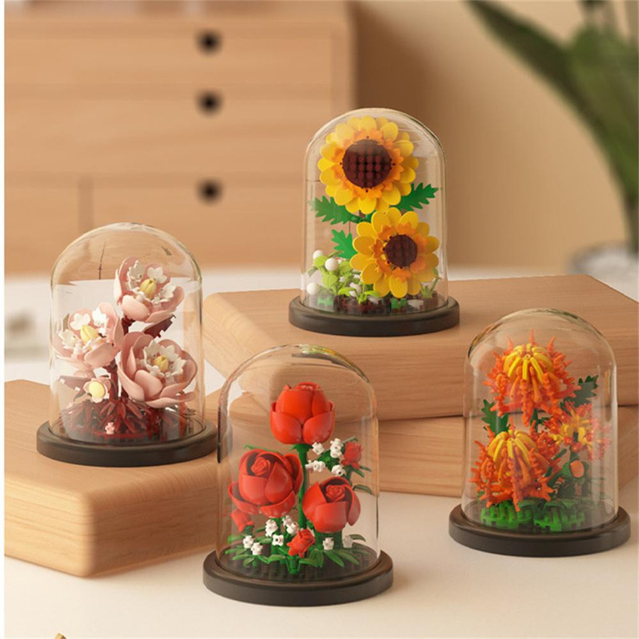 Linyi toy Bausteinset Blume Bonsai Pflanze bunt - Bild 1