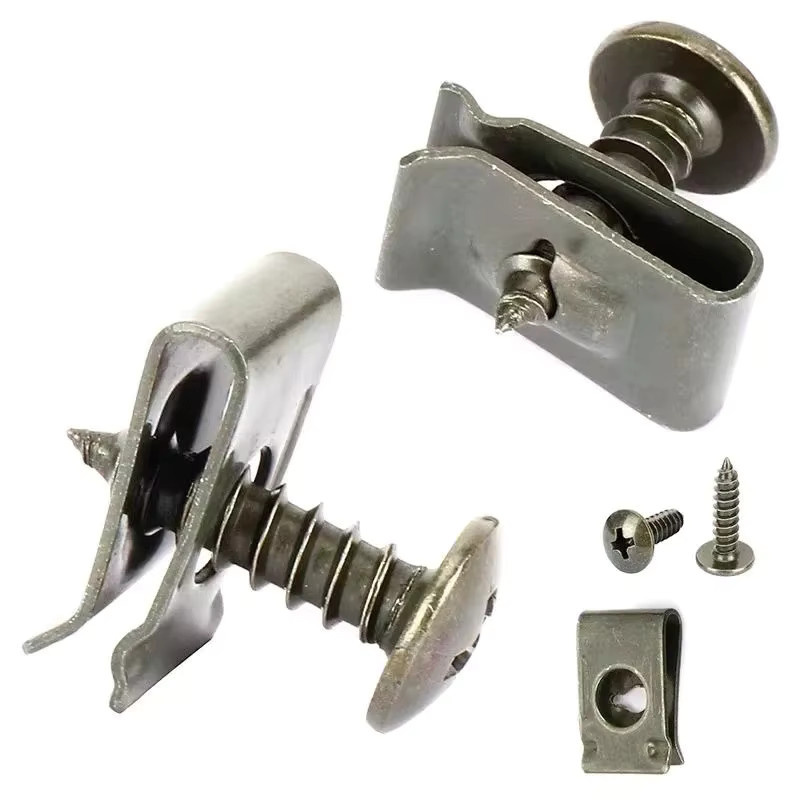 200 Stück Auto Metall Schraube Clips Set U-Typ Verschluss Clips aus Stahl für Kotflügel und Stoßstange - Bild 4