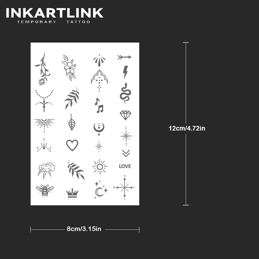 INKARTLINK Temporäres Henna-Finger-Tattoo, wasserfest, semi-permanent - Bild 4