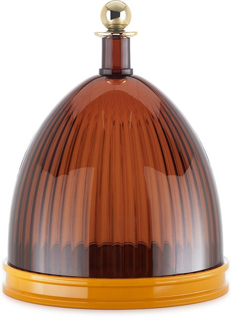 Kartell La Coupole Tablett mit Glocke in Multicolour und Braun mit Streifenmuster - Bild 1