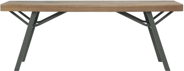 vidaXL Gartenbank aus Akazien-Massivholz in Braun, Breite: 120 cm, Höhe: 45 cm, Tiefe: 31 cm - Bild 1