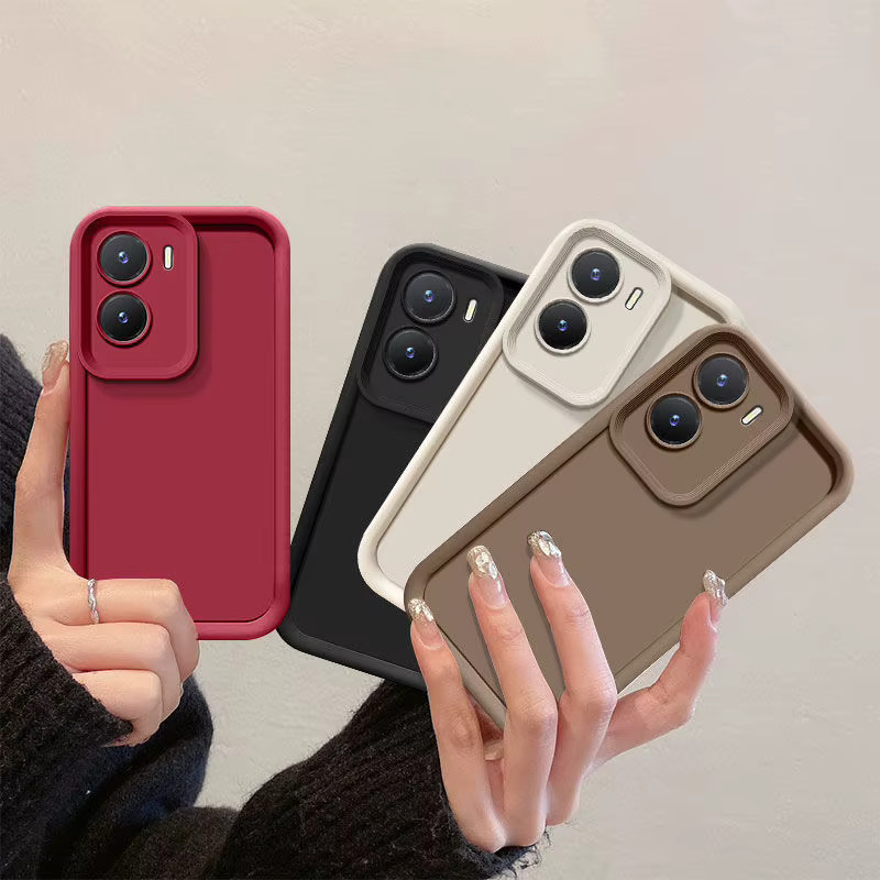 Stoßfeste Matte Schutzhülle für Vivo Y16 und Vivo Y56 in Rot mit Hautgefühl - Bild 2