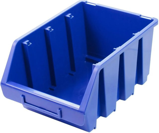 PROREGAL Sichtlagerbox aus Polypropylen in Blau, H x B x T: 24,0 x 12,6 x 17,0 cm - Bild 1