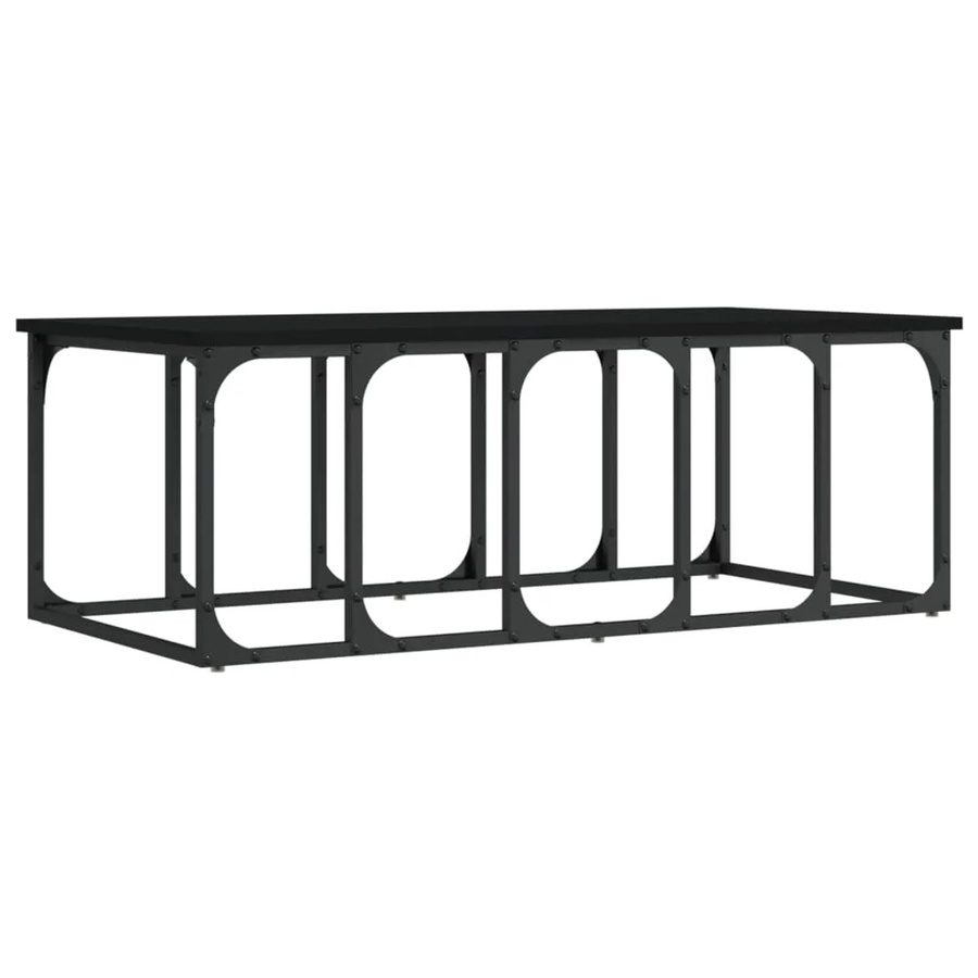 vidaXL Couchtisch modern in Schwarz aus Holzwerkstoff und Metall, B/T/H: 100 x 50 x 35,5 cm - Bild 2