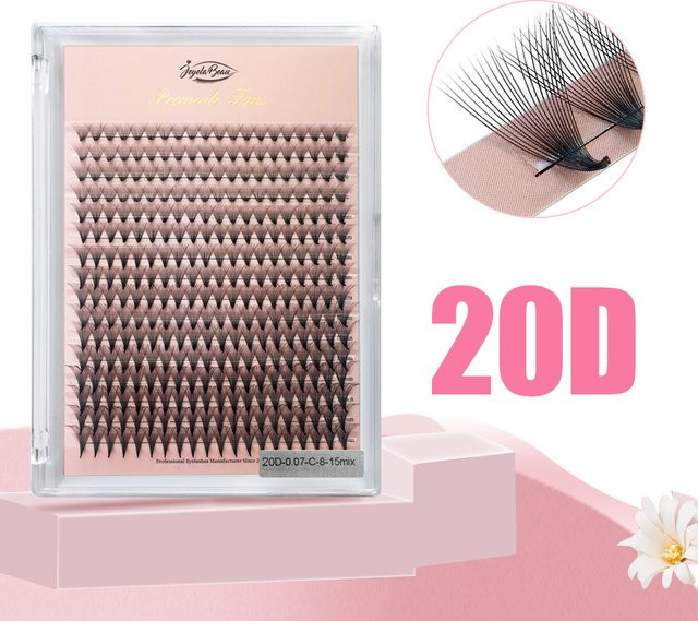 Goddess 320 Vorgefertigte Volumen-Wimpern, Black, 16 Reihen, Faux-Nerz - Bild 1