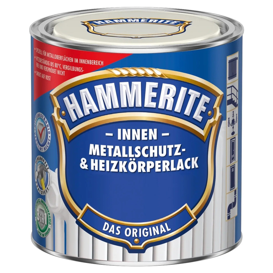 Hammerite Metallschutz- und Heizkörperlack Weiß glänzend 500 ml - Bild 2