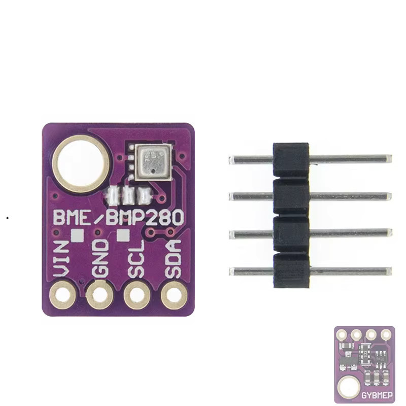 AOKIN BME280 Digitales Sensor Modul für Temperatur, Luftfeuchtigkeit und Luftdruck mit I2C und SPI in Lila - Bild 2