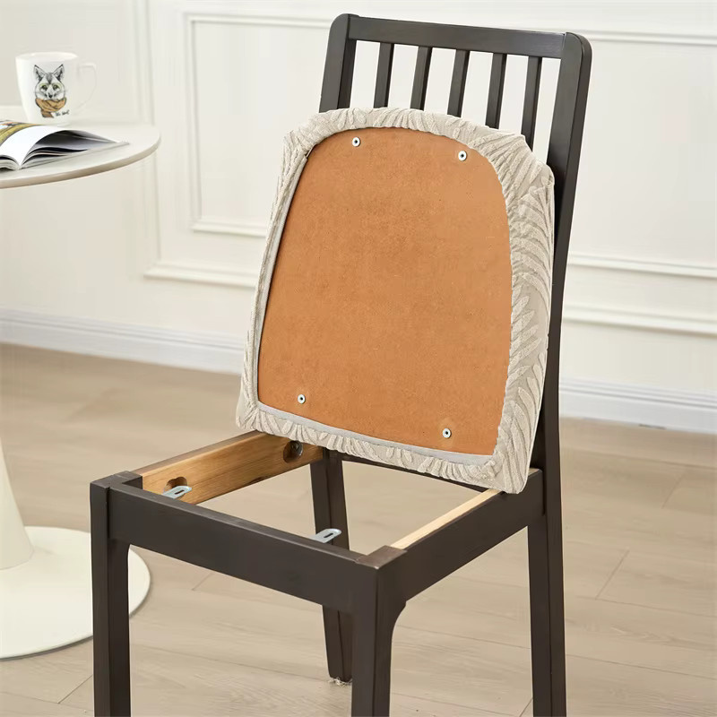 WANERQU Jacquard Stuhlbezug im skandinavischen Design mit floralem Muster, beige, schmutzabweisend und abnehmbar - Bild 2