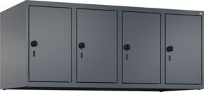 C+P Aufsatzschrank 7016/7016 mit 4 Abteilen, Anthrazit/Grau, B: 120 cm, H: 50 cm, T: 50 cm - Bild 1