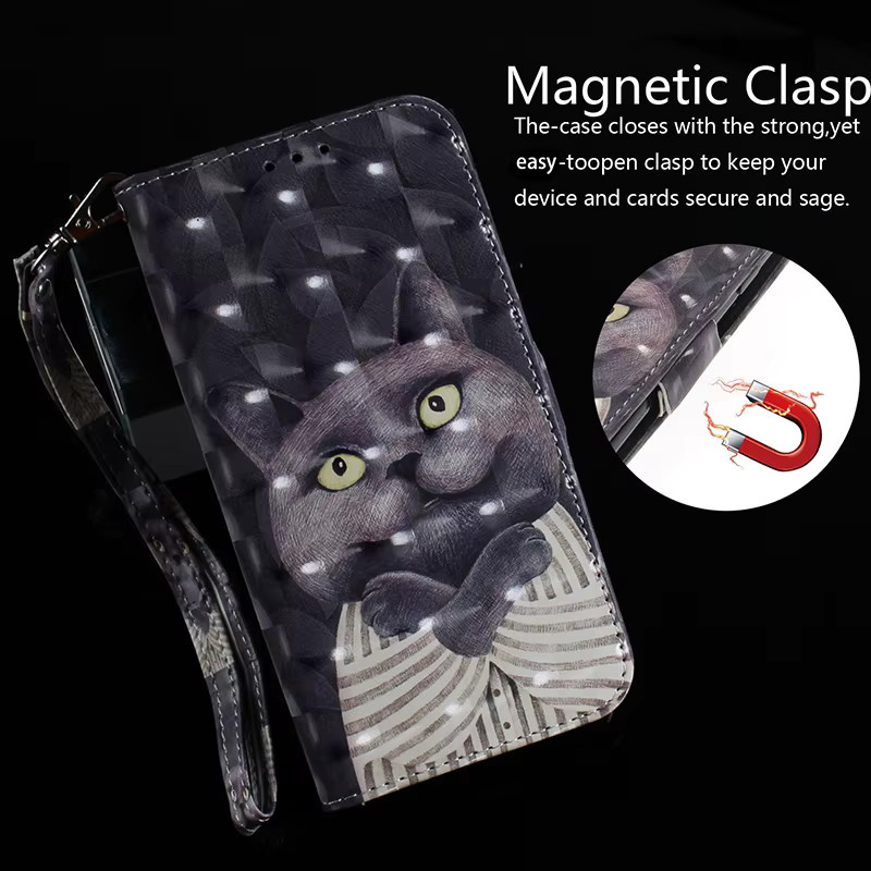 Leder-Handyhülle mit Kartensteckplatz und Brieftaschenfunktion für iPhone 11, 12 Pro Max, XR, XS, max. 6, 7, 8 Plus von JESSLEI - Bild 3