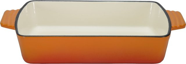 GSW Auflaufform aus Gusseisen in Orange Shadow mit 3,8 l Volumen, Breite: 32 cm, Tiefe: 21,5 cm - Bild 1