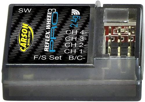 Carson Modellsport Reflex Wheel Pro 3 4-Kanal Empfänger 2,4GHz Stecksystem Uni für Graupner JR Futaba - Bild 1