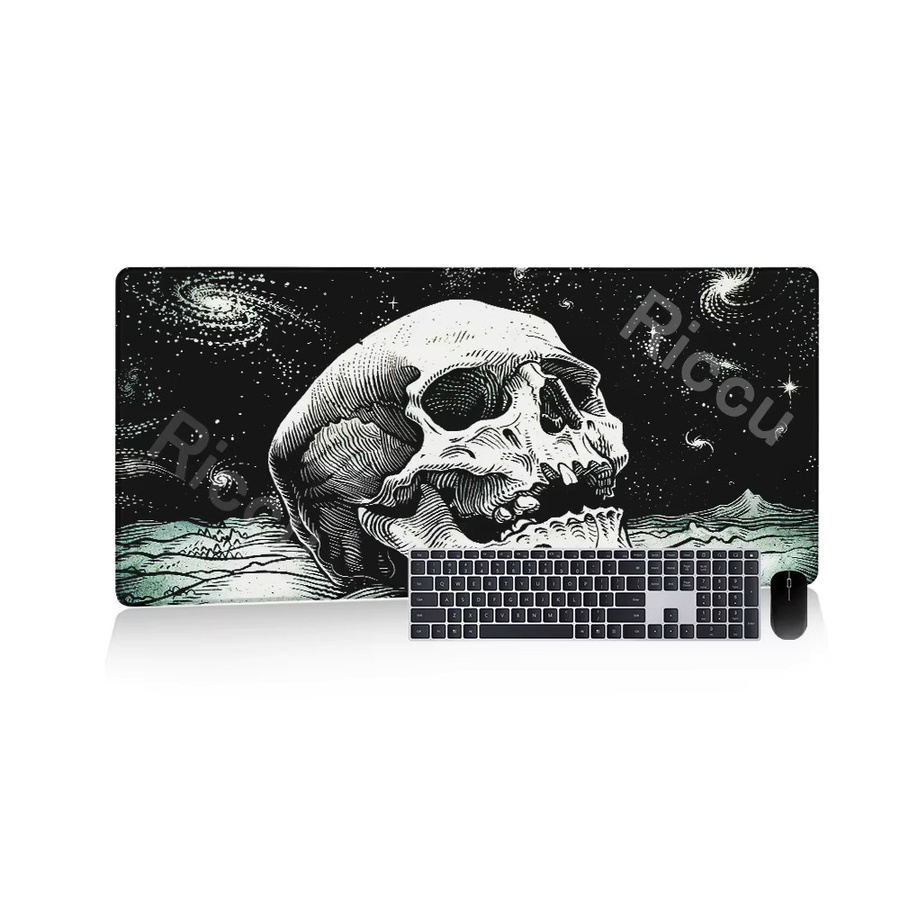 Riccu XXL Gaming Mauspad mit dunklem Horror-Schädel Design in Schwarz - Bild 5