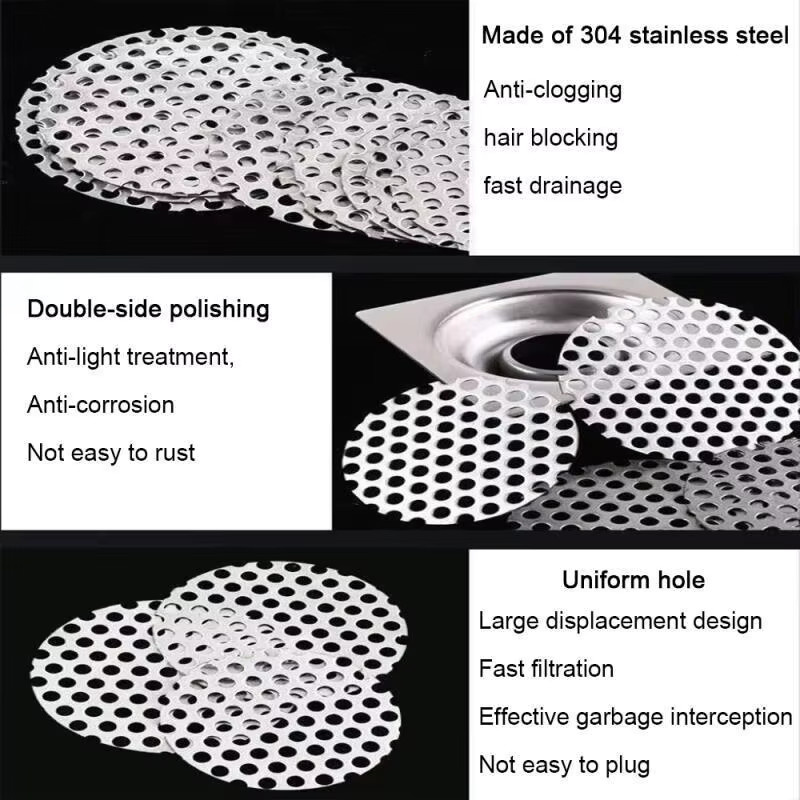Perforiertes Edelstahlblech aus 304 Edelstahl in Silber, 1 mm Stärke, als Filtersieb, Schutzmatte oder DIY-Bastelgitter - Bild 3