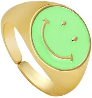 YIRAN Jewelry Ringe, Emaille, Mehrfarbig, Messing, Unisex - Bild 1