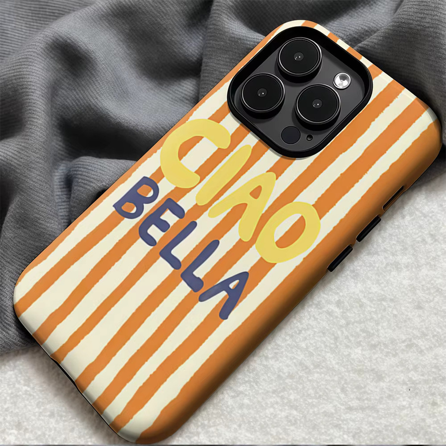 Magnetische iPhone Hülle Sunset Vibes Stripes in Multicolour für iPhone 17 16 15 14 Pro Max Plus Double-Layer Case - Bild 3