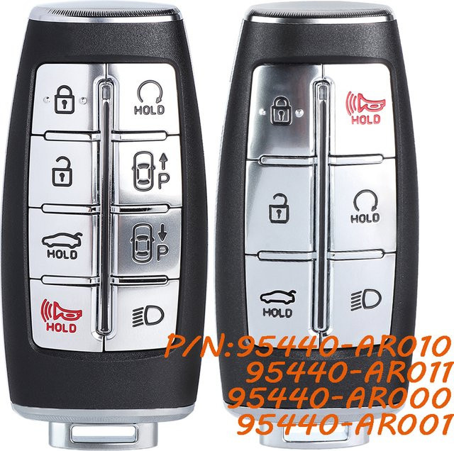 KEYECU Smart Remote Key Fob für Genesis GV70, Farbe: Schwarz, Teilenummern: 95440-AR010, 95440-AR011, 95440-AR000, 95440-AR001 - Bild 1
