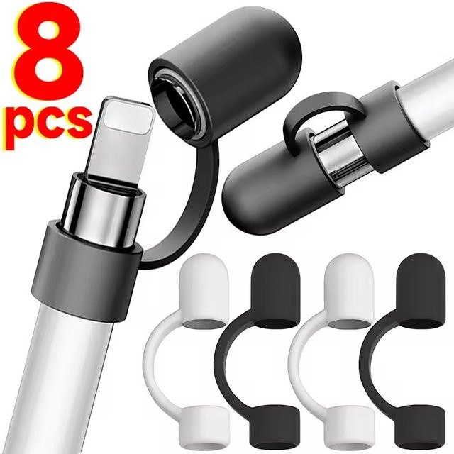 Silikon-Ersatzkappe für Apple Pencil 1 und 2 mit Anti-Lost-Funktion und Haltegurt als Schutzhülle - Bild 1