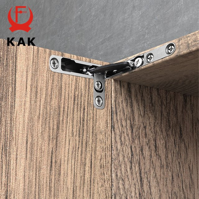 KAK 2 Stück Soft-Close Scharnier Set für Aluminiumrahmen- und Holztüren, 105 Grad, Braun - Bild 1
