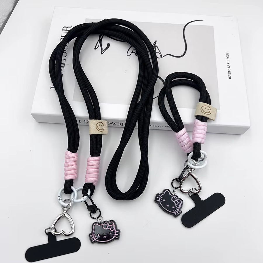 Sanrio Hello Kitty Handgelenkschlaufe als dreidimensionaler Handy-Drehanhänger in Pink - Bild 2