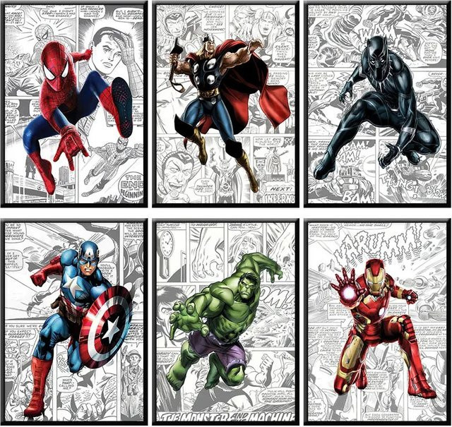 Marvel Avengers Superhelden 5D Diamant Malerei DIY Mosaik Set mit Spiderman und Hulk in Multicolour - Bild 1