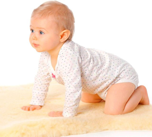 Hofbrucker Baby Lammfell aus Merino in Gelb - Bild 1
