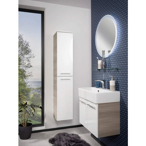 Fackelmann Bad-Hochschrank Lima in Weiß mit Soft-Close-Türen, B/T/H: 30,5 x 32,0 x 160,5 cm - Bild 2