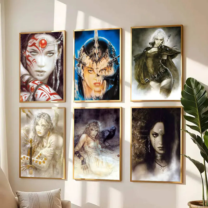 Luis Royo Anime Porträt Wanddekoration selbstklebend mehrfarbig auf Papier - Bild 3
