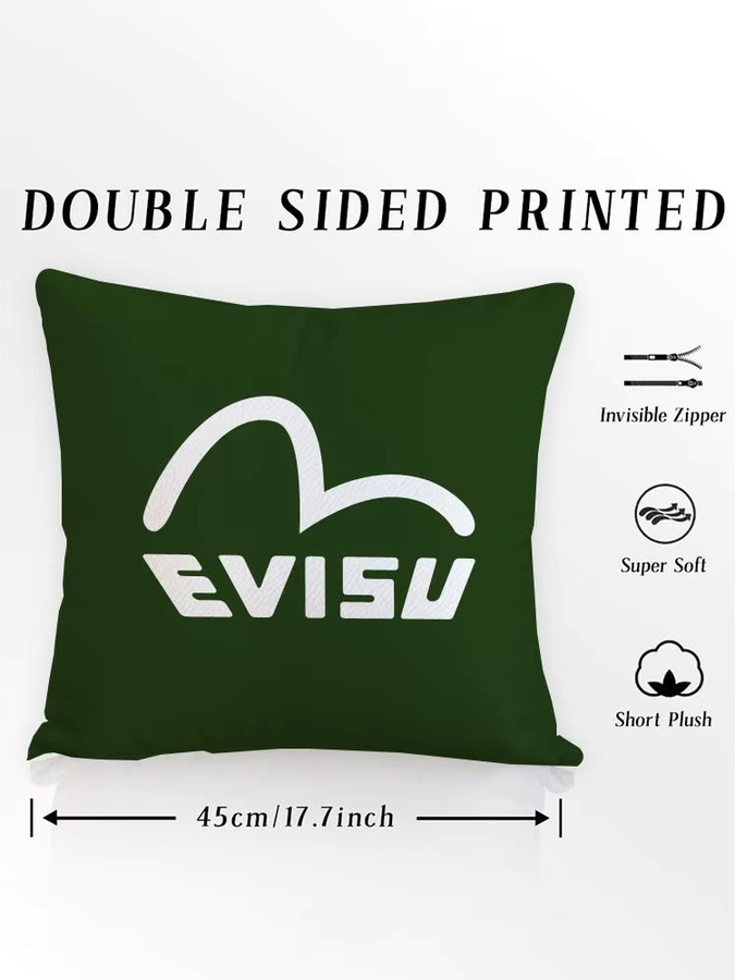 E-Evisu Feans Kissenbezug mit Muster in Black6 und Multicolor für Sofa und Wohnzimmer - Bild 5