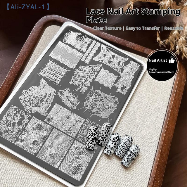 JETTING Nagelstempelplatte Edelstahl, Wellenlinie, Geometrie, Maniküre - Bild 1