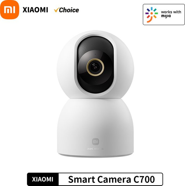 Xiaomi Mijia Smart Kamera C700 Edition 4K Vollfarbe 8 Megapixel mit 360° Sicht, bidirektionaler Sprachfunktion und Infrarot-Nachtsicht in Weiß - Bild 1