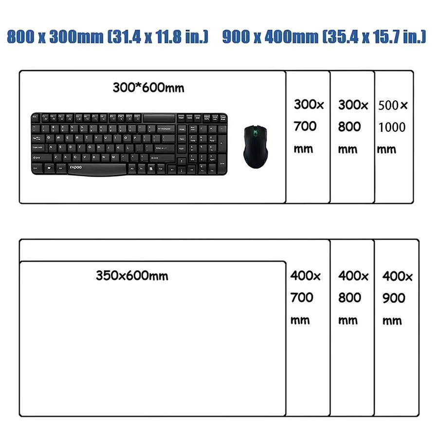 Smart Classic TV HouseS MD Gaming-Mauspad für PC, groß und dick mit genähten Kanten, Schwarz - Bild 1