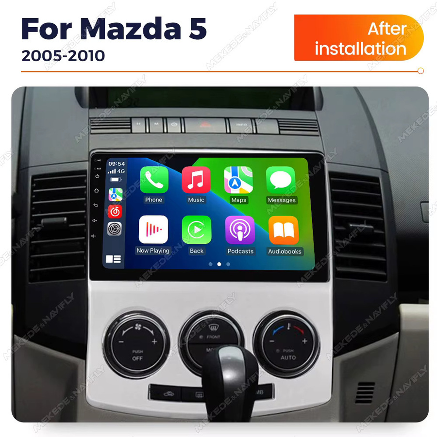 NAVIFANS Android 14 Autoradio für Mazda 5 (2005-2010) mit IPS-Bildschirm, Multimedia-Videoplayer, kabellosem Carplay und Android Auto, Schwarz - Bild 2