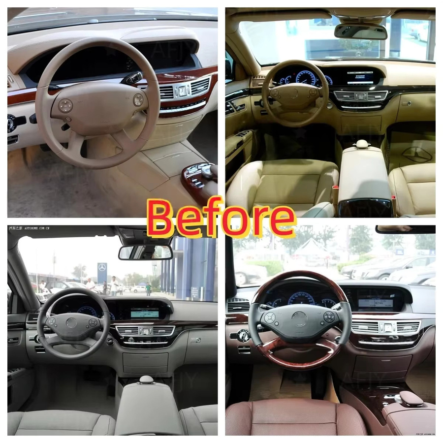 YANFU Digitales Kombiinstrument für Mercedes Benz S W221 2006-2013 mit Dual-Screen, Android Auto und Wireless CarPlay, DSP Armaturenbrett Head Unit - Bild 2