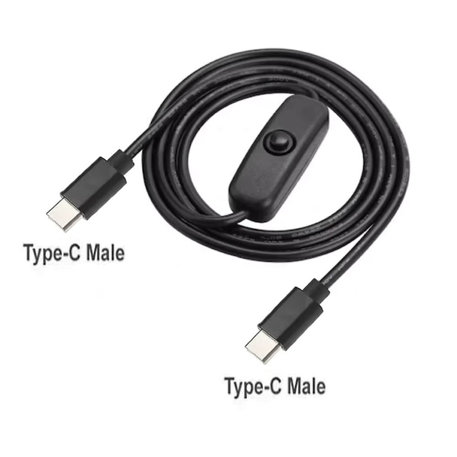 PD 65 W USB C auf USB C Schnellladekabel mit Netzschalter in Schwarz für Laptop und Smartphone - Bild 2