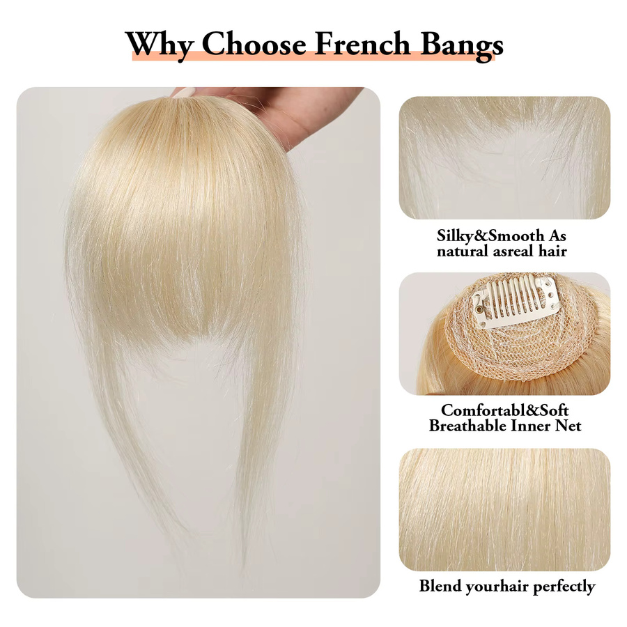 HAIRCUBE Echthaar-Pony-Clip, Platinblond, Damen - Bild 2