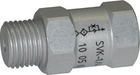 Riegler Strömungsventil mit Kugelsitzventil aus Aluminium in Silber, pu = -0,3bar l/min 2,9 - Bild 1