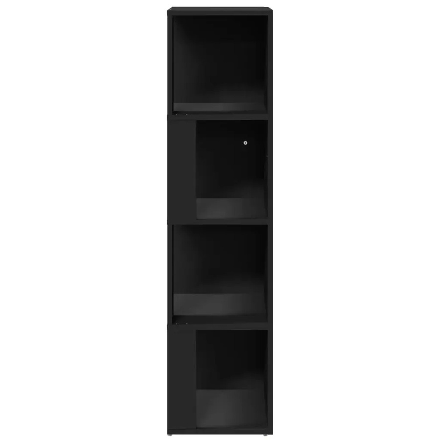 vidaXL Eckregal Schwarz aus Holzwerkstoff B/T/H: 33 x 33 x 132 cm - Bild 2